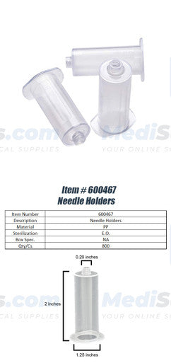 Blood Collection Tube Holder, Needle Holders, Universal Fit, Clear, Non-Stackable, Vacutainer