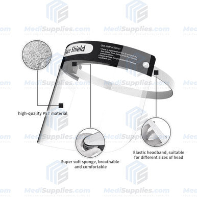 Face Shield - One Size Fits Most, Anti-fog Disposable, Non-Sterile