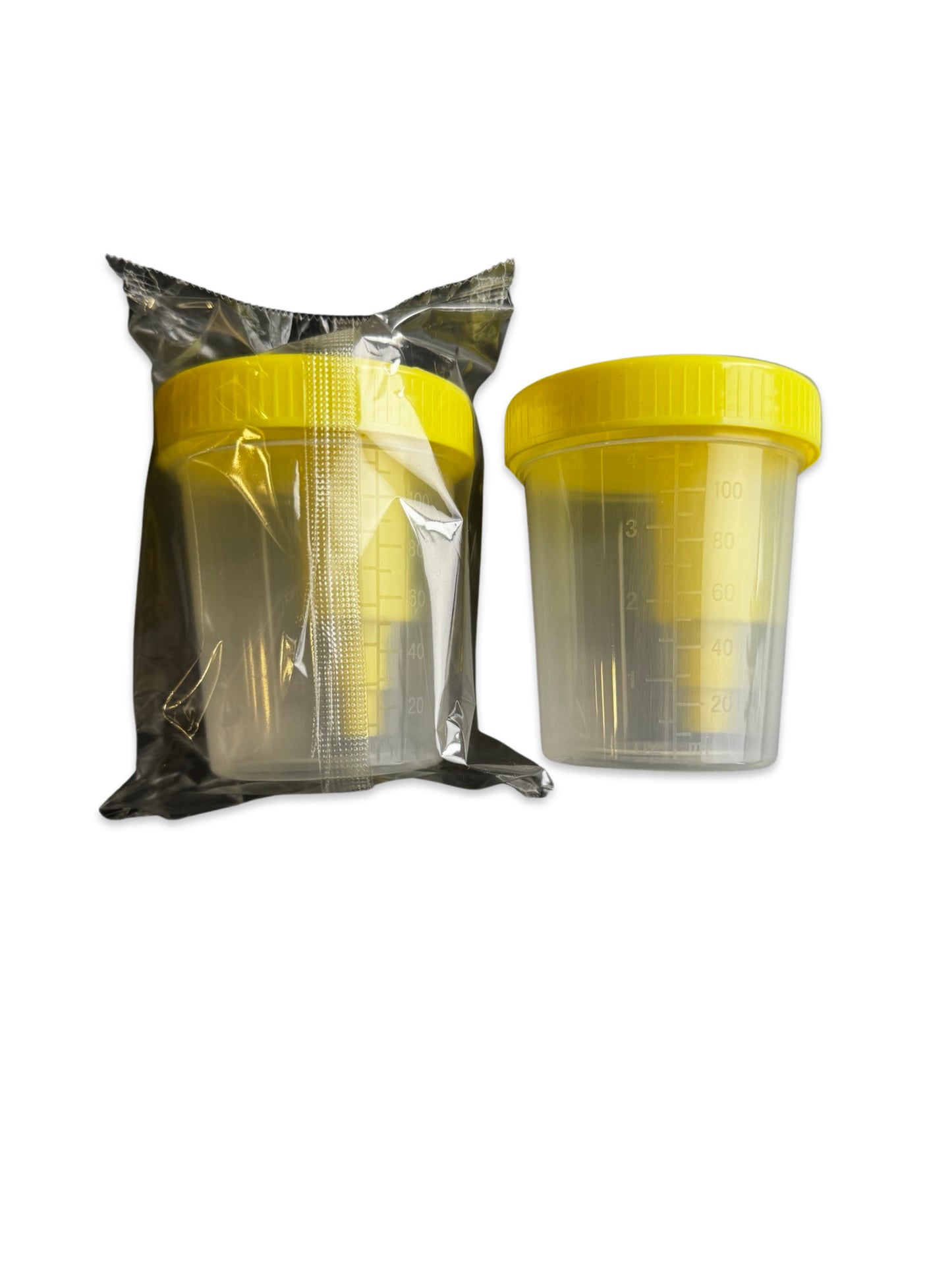 Urine Container with integrated transfer device (Urine cup)
