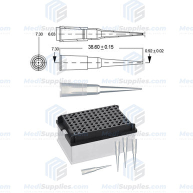 50uL Disposable Pipette Tips, 96 Single-Stack