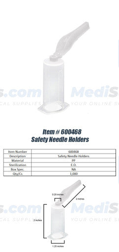 Safety Blood Collection Tube Holder, Universal Fit, Clear, Non-Stackable