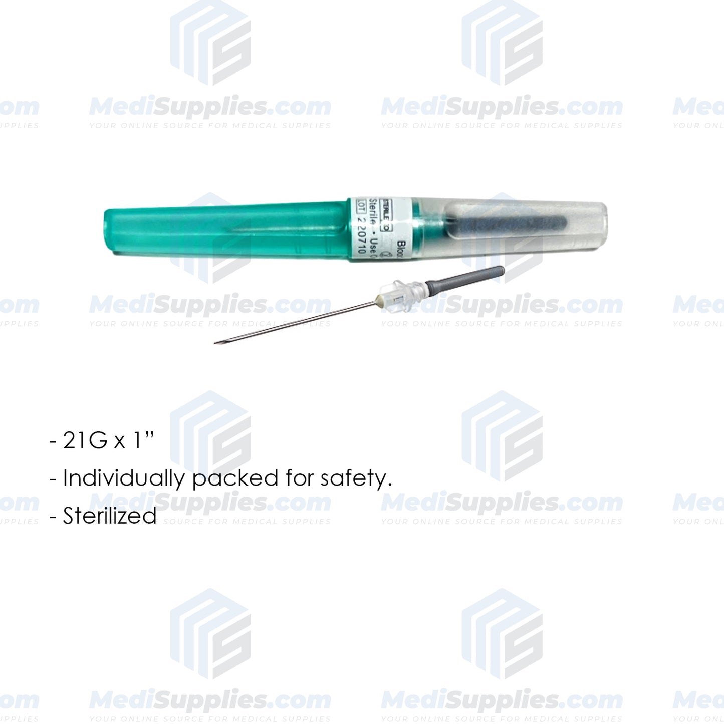 Blood Collection Needle, Pen Type, 1" - 21g, 22g