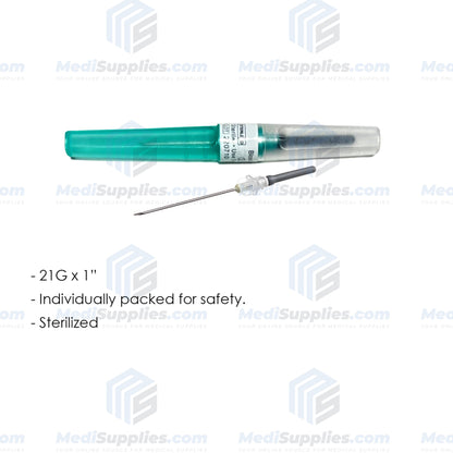 Blood Collection Needle, Pen Type, 1" - 21g, 22g