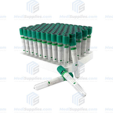 Vacuum Blood Collection Tube (Heparin Lithium Tube), 13 x 75mm, 4ml, Green Top