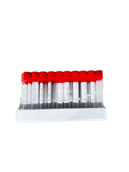 Plastic Red Top, NO ADDITIVE 10mL, PET