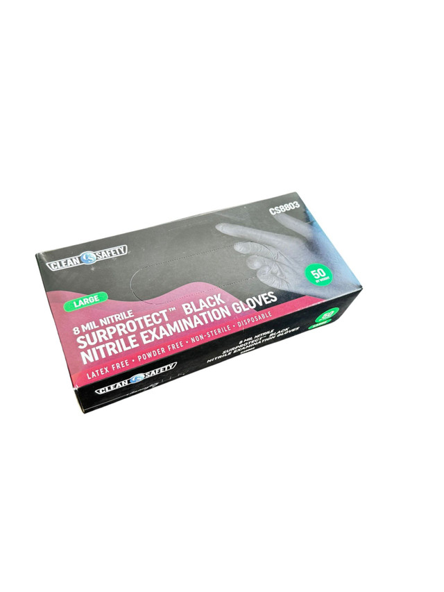 8 Mil BLACK Nitrile Gloves