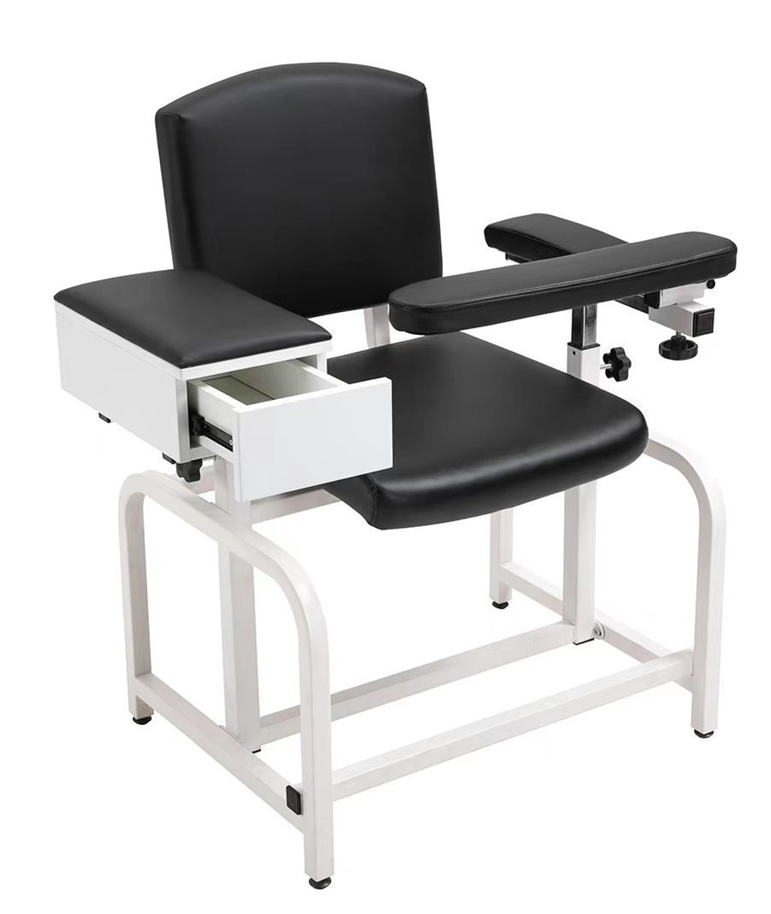 Phlebotomy Chair w/drawer, Black