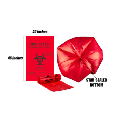 Biohazard Bags (2-45 Gallon), Red